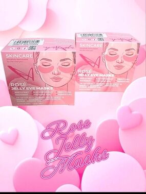 Rose Jelly Eye Masks - Hydrating Pink Under-Eye Patches
